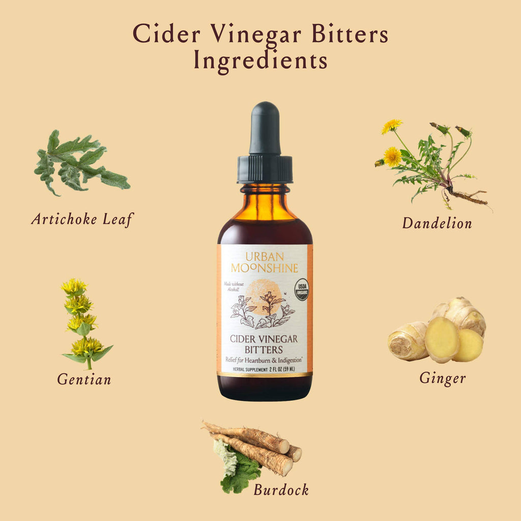 Cider Vinegar Digestive Bitters (Alcohol-free) by Urban Moonshine 2 fl oz