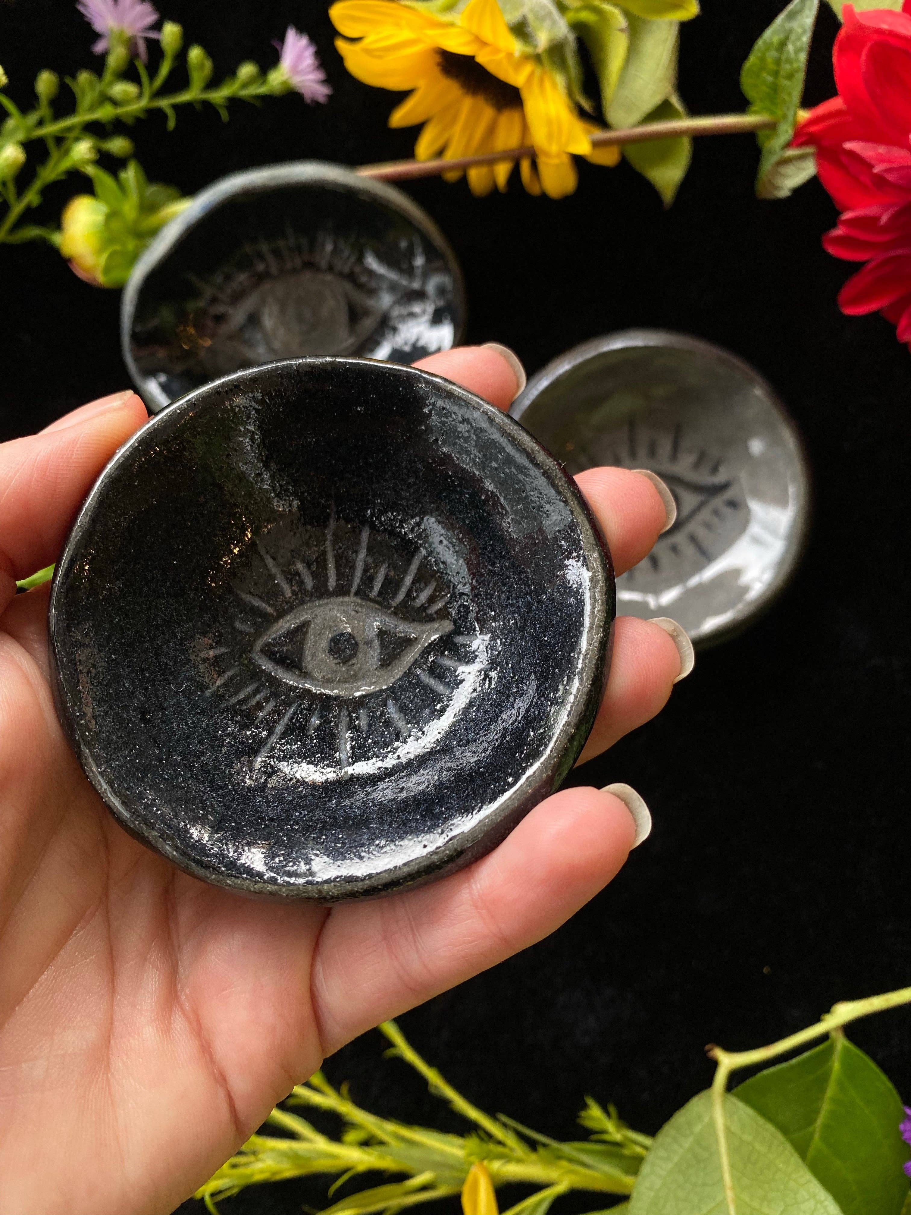 Black Evil Eye Mini Offering Dishes by Keven Kraft Rituals