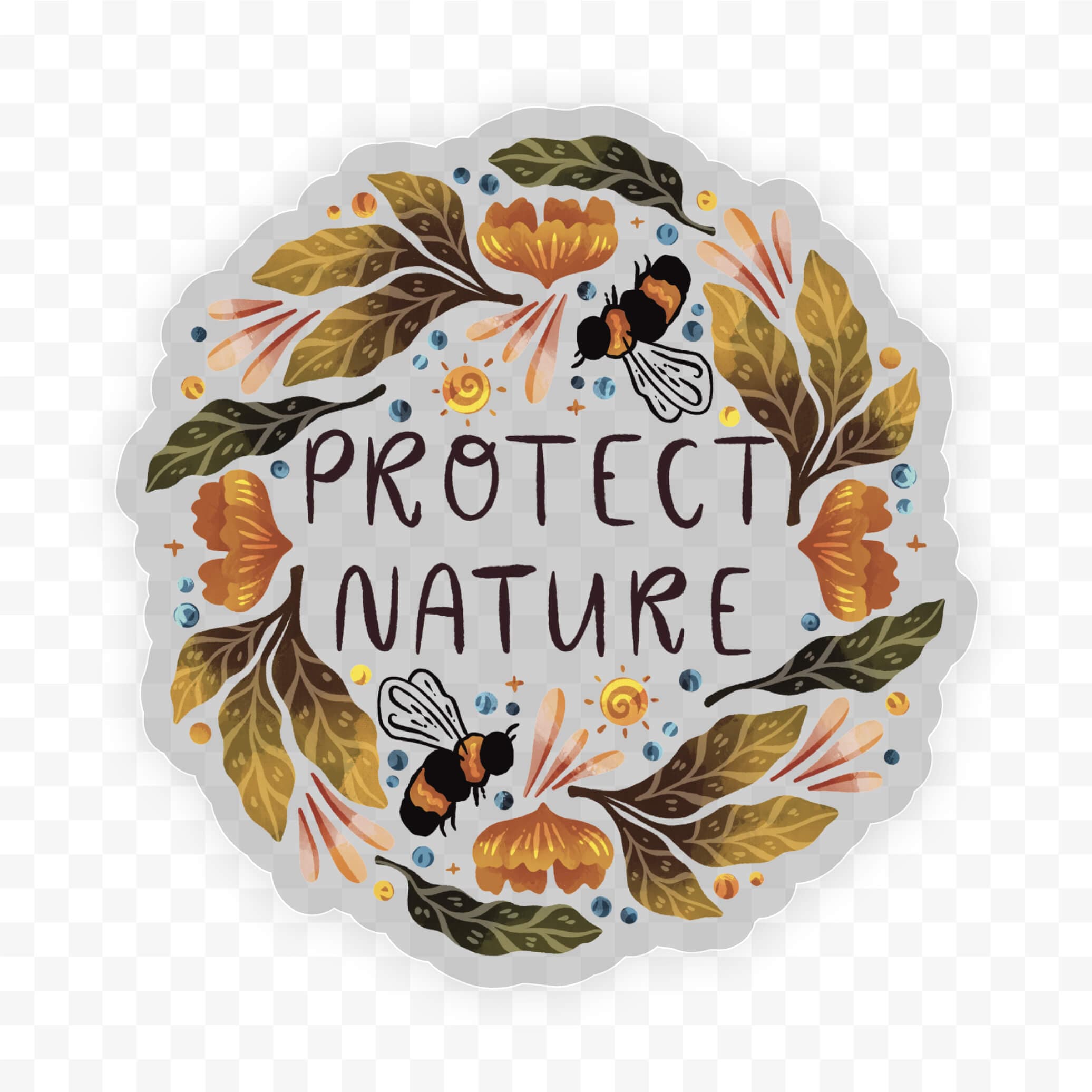 "Protect nature" sticker by Big Moods