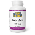 Folic Acid (400 mcg) w/ Calcium (20 mg) by Natural Factors 90 tablets