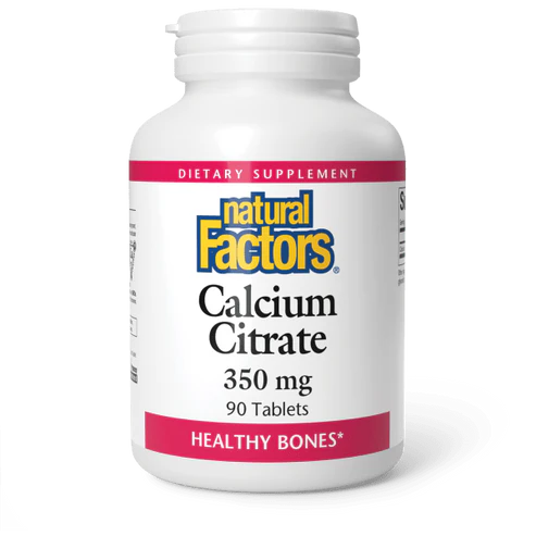 Calcium Citrate (350 mg) by Natural Factors 90 tablets