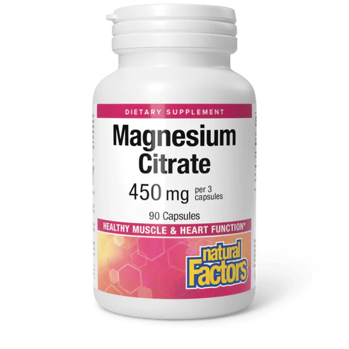 Magnesium Citrate (150 mg) by Natural Factors 90 capsules