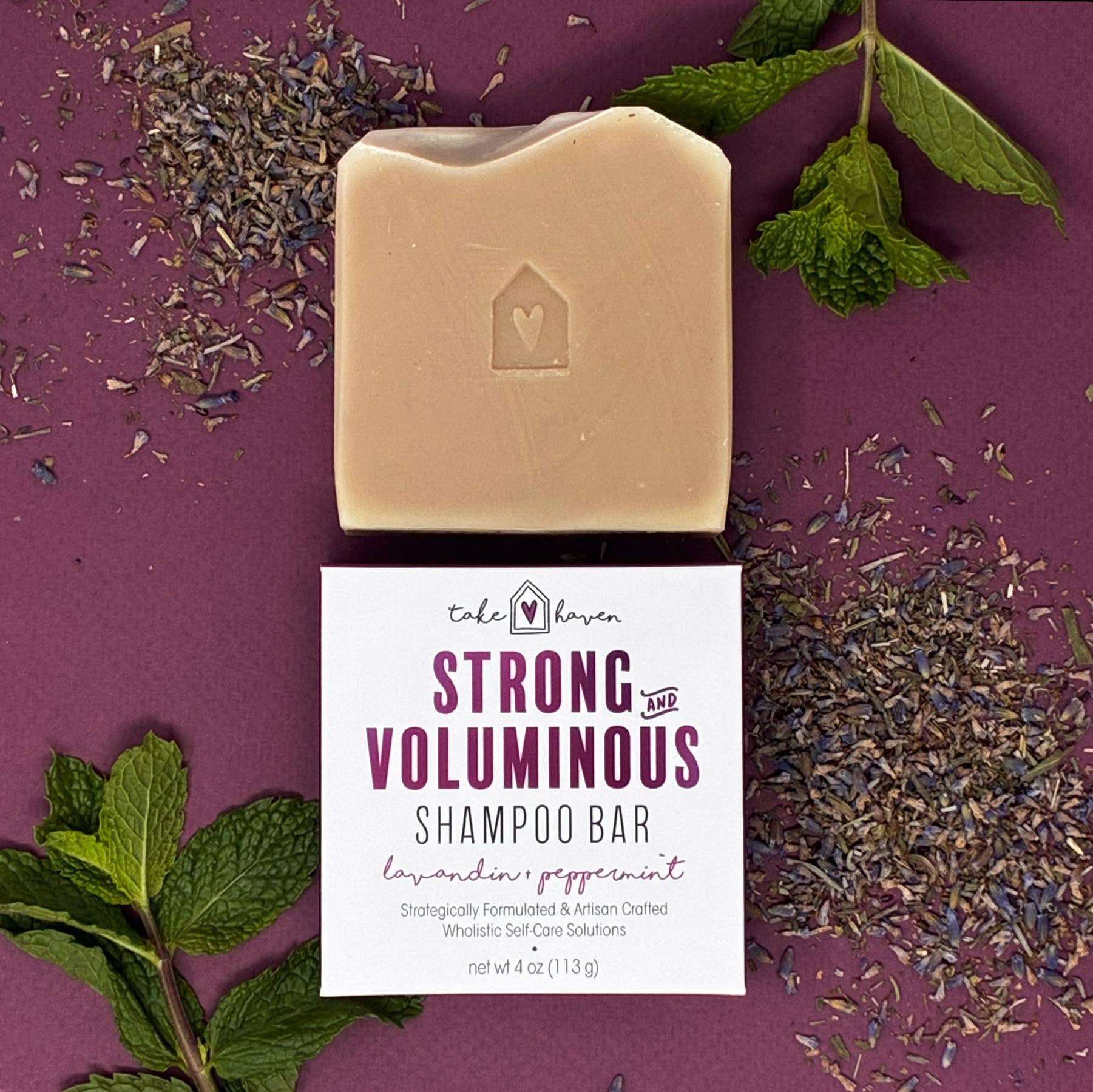 Herbal Shampoo Bar: Strong & Voluminous by Take Haven 4oz