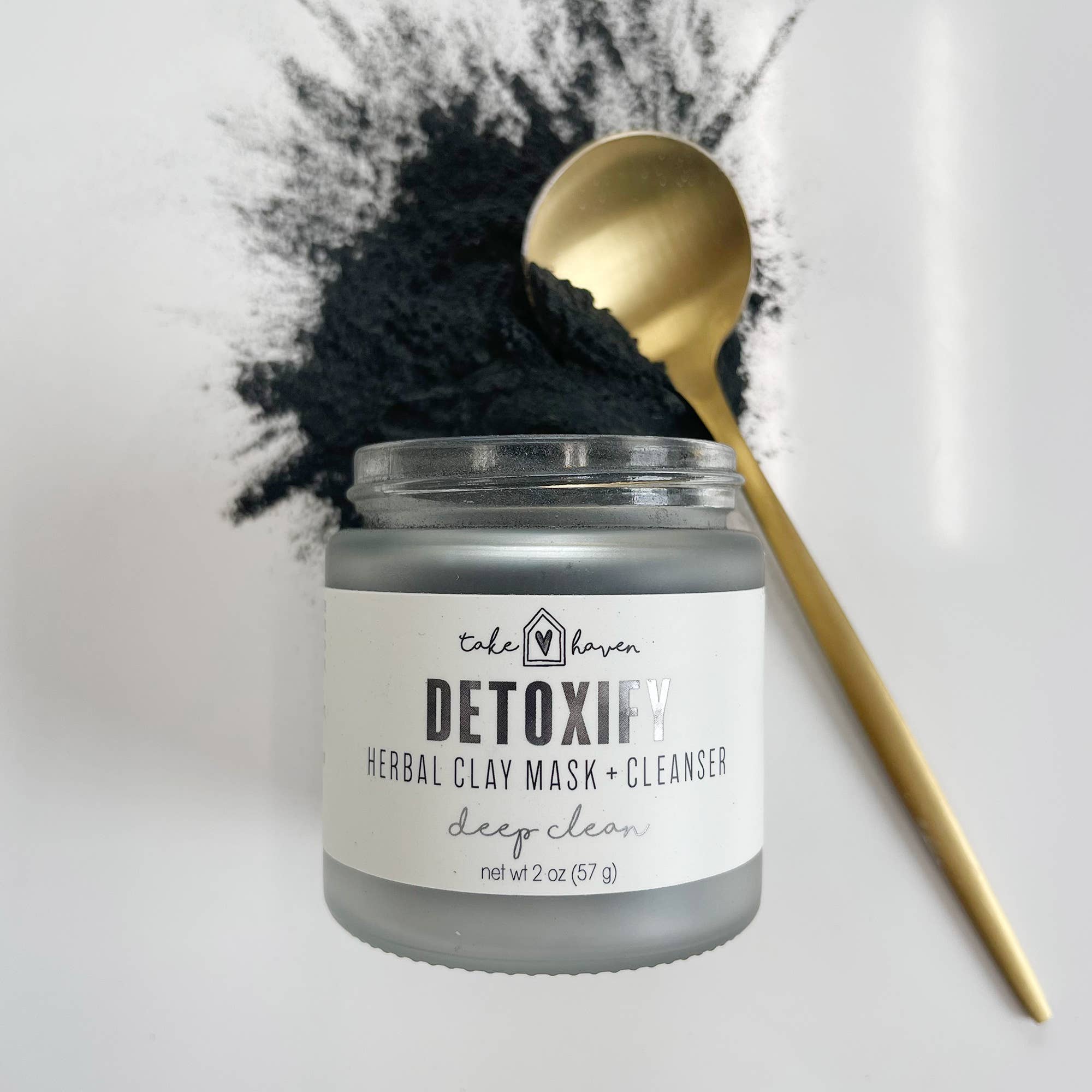 Herbal Clay Face Mask + Cleanser: DETOXIFY by Take Haven 1.2oz