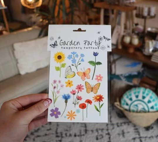 Wildflower & Butterfly Temporary Tattoos by The Raven’s Edge Studio 1 sheet