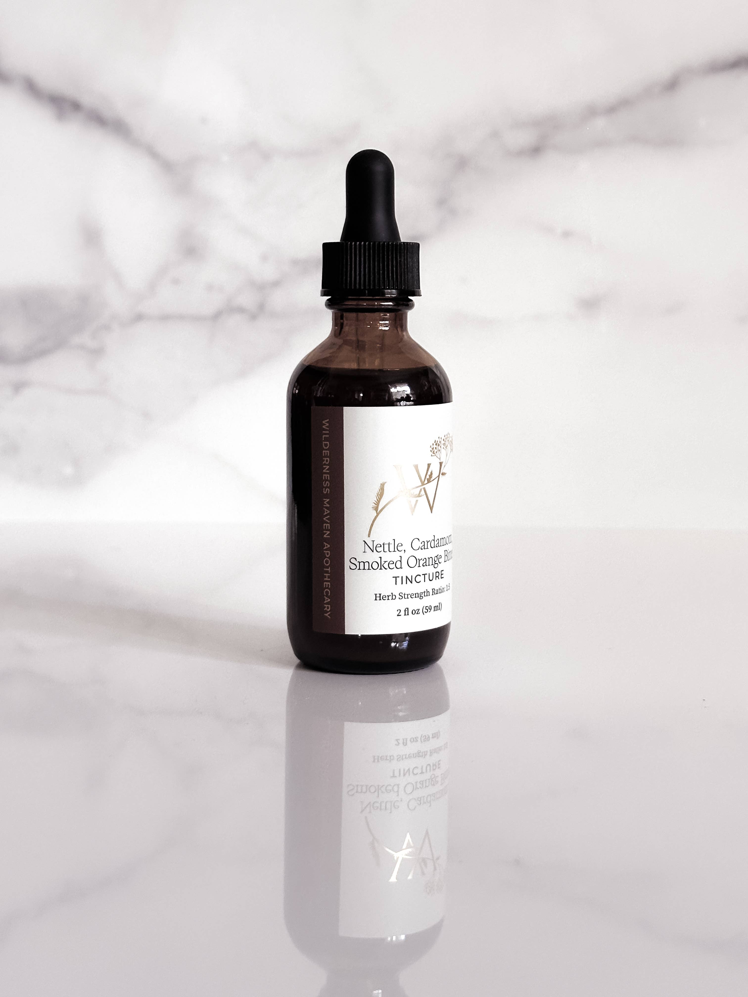 Nettle, Cardamom, Smoked Orange Bitters by Wilderness Maven Apothecary 2fl oz