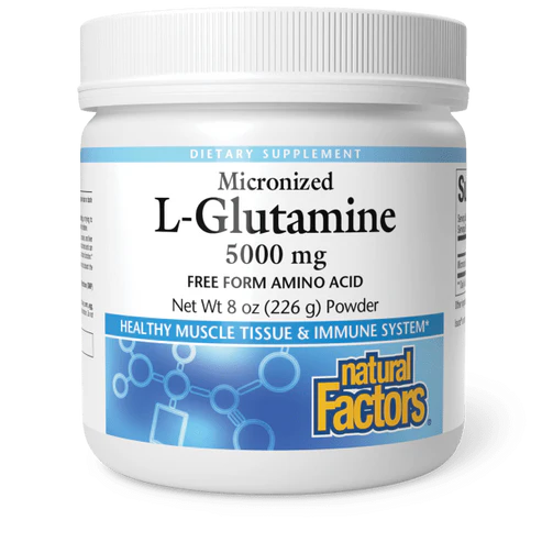 Micronized L-Glutamine Powder (5,000 mg) by Natural Factors 8 oz