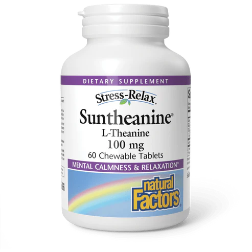 Suntheanine® L-Theanine (100 mg) by Natural Factors 60 Chewable