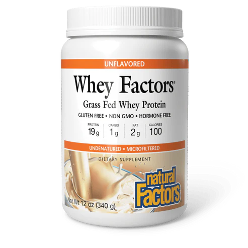 Whey Factors® Grass Fed Whey Protein Powder (Unflavored) by Natural Factors 12 oz
