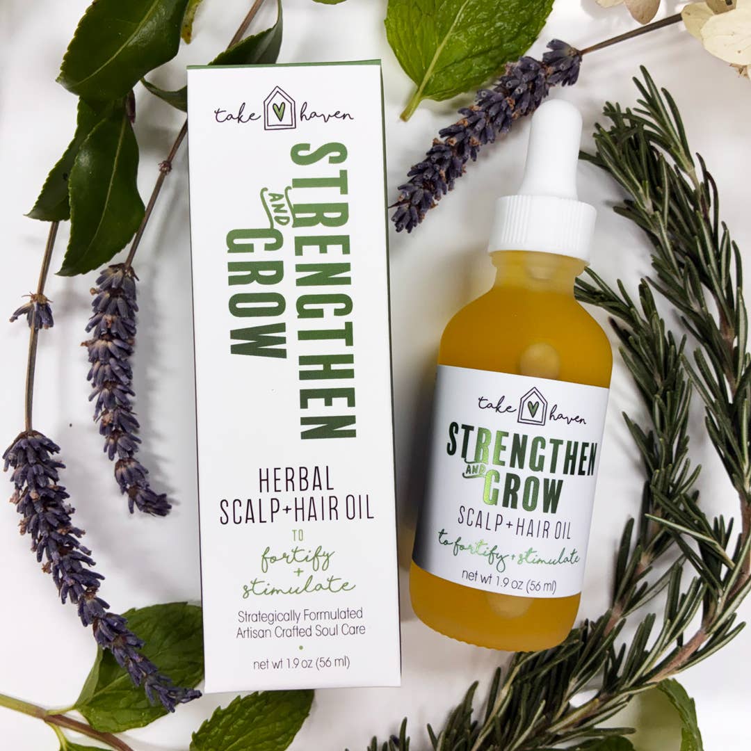 Herbal Hair Oil: Strengthen & Grow by Take Haven 1.9 oz