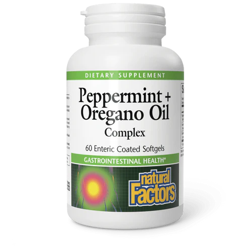 Peppermint + Oregano Oil Enteric by Natural Factors 60 softgels