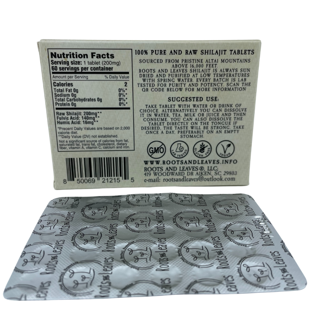 Pure Shilajit Tablets by Roots & Leaves 60ct