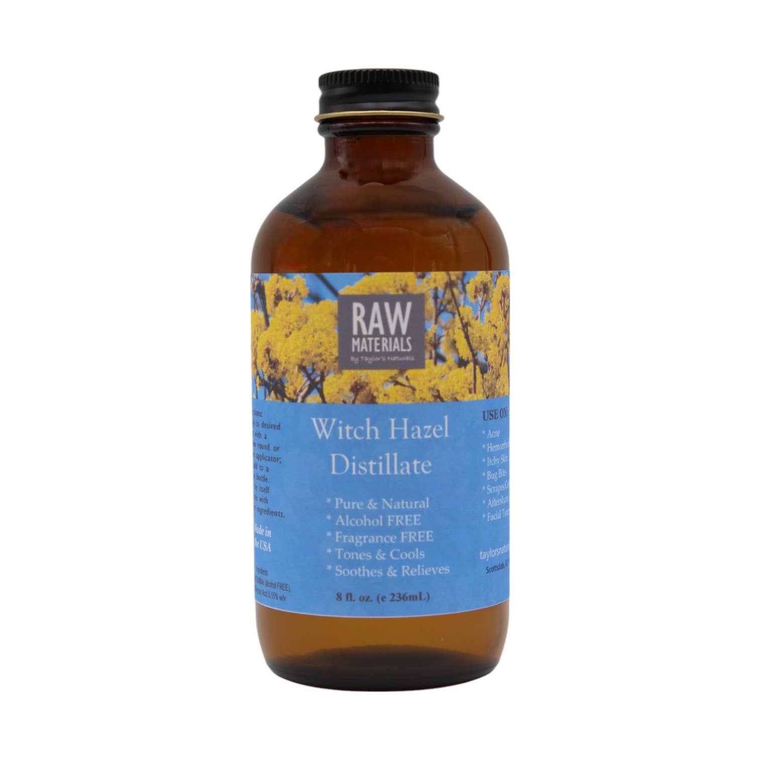Witch Hazel Distillate by Taylor’s Naturals 8oz