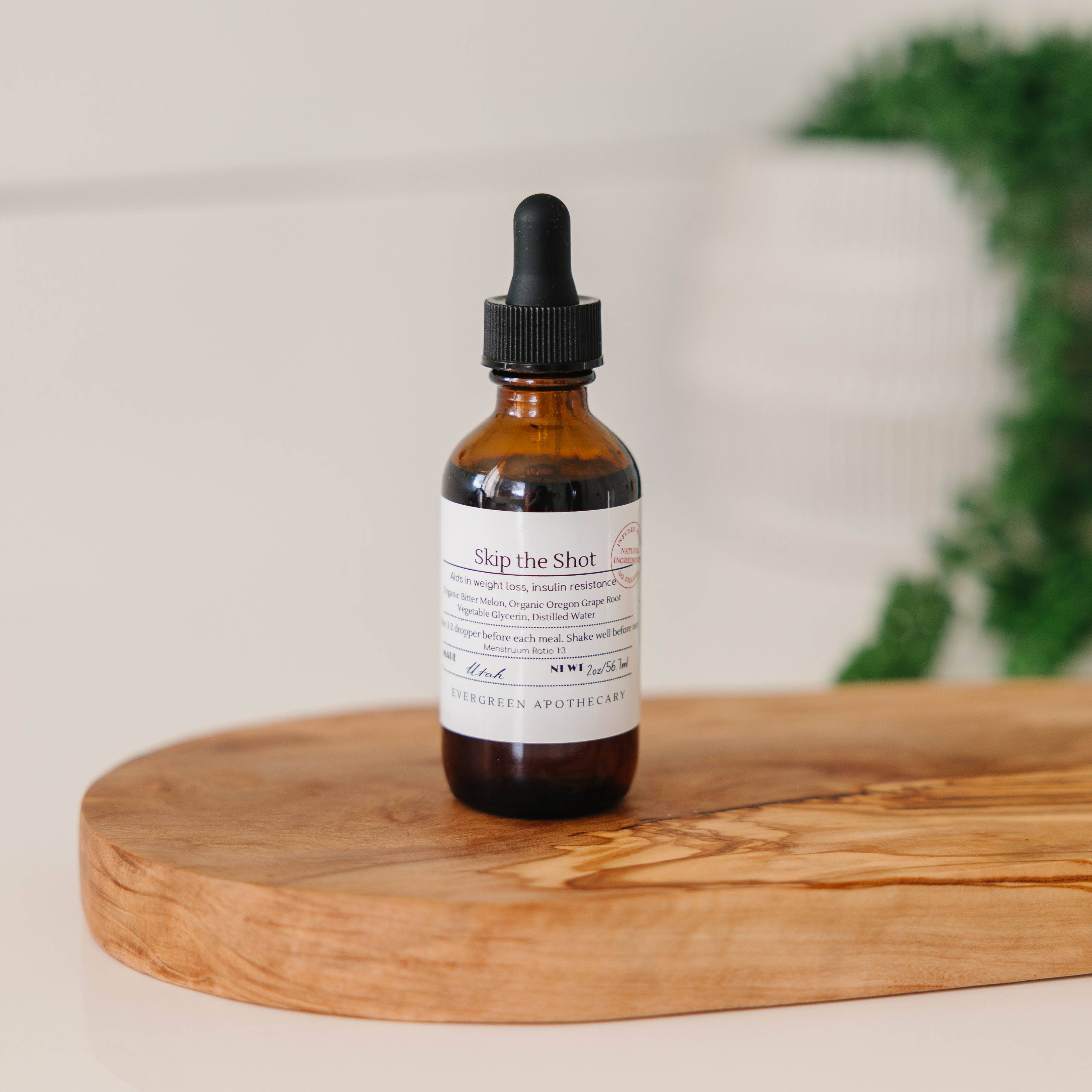Skip the Shot Tincture (Aids in Weight Loss) by Evergreen Apothecary 2oz