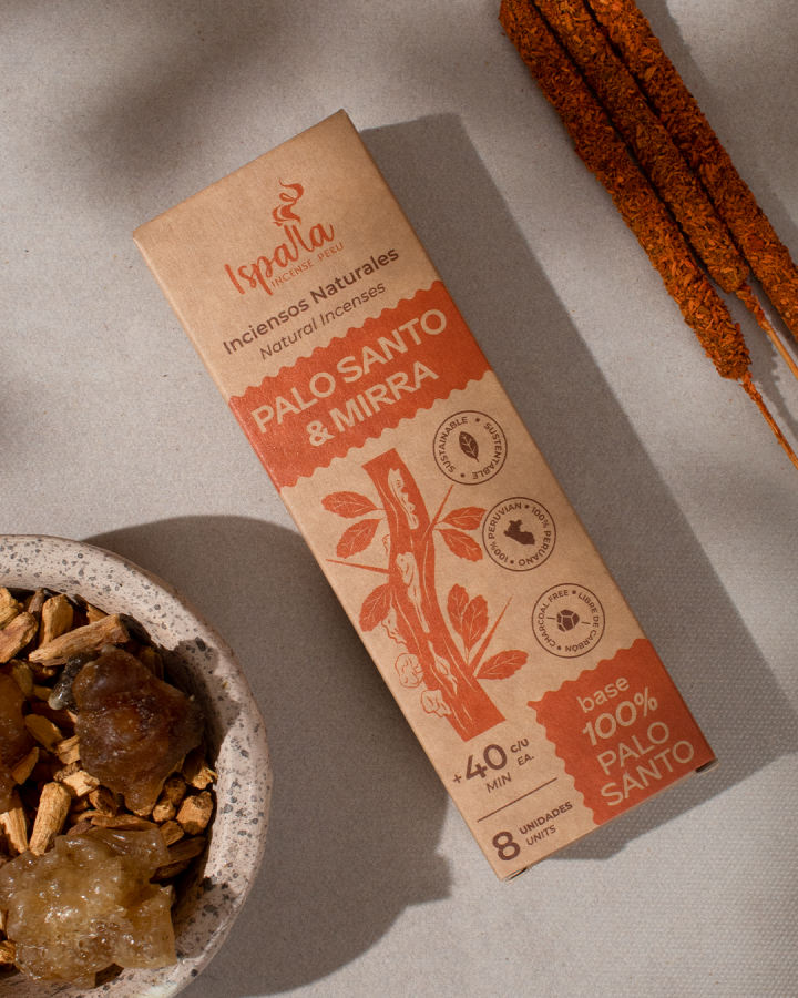 Palo Santo & Myrrh Incense by Ispalla 8 pack
