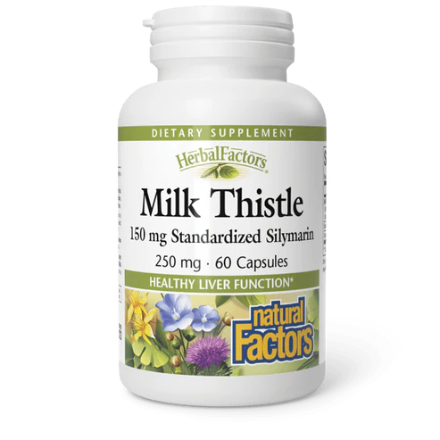 Milk Thistle (250 mg 80% Silymarin) by Natural Factors 60 capsules
