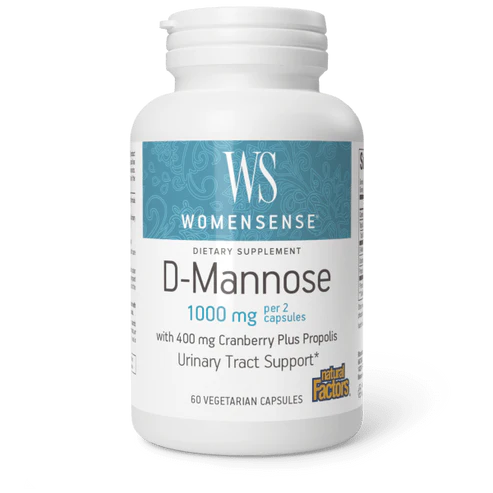 D-Mannose with Cranberry & Propolis by Natural Factors 60 capsules