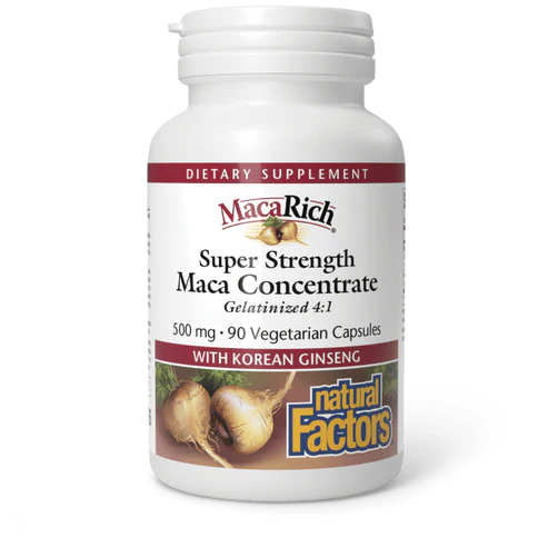 MacaRich® Super Strength Maca Concentrate (500 mg) by Natural Factors 90 capsules