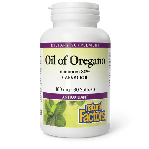 Oil of Oregano (180 mg) by Natural Factors 30 softgels