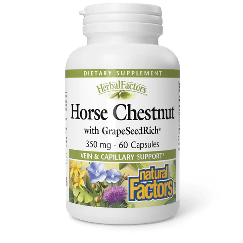 Horse Chestnut w/ GrapeSeedRich® (350 mg) by Natural Factors 60 capsules