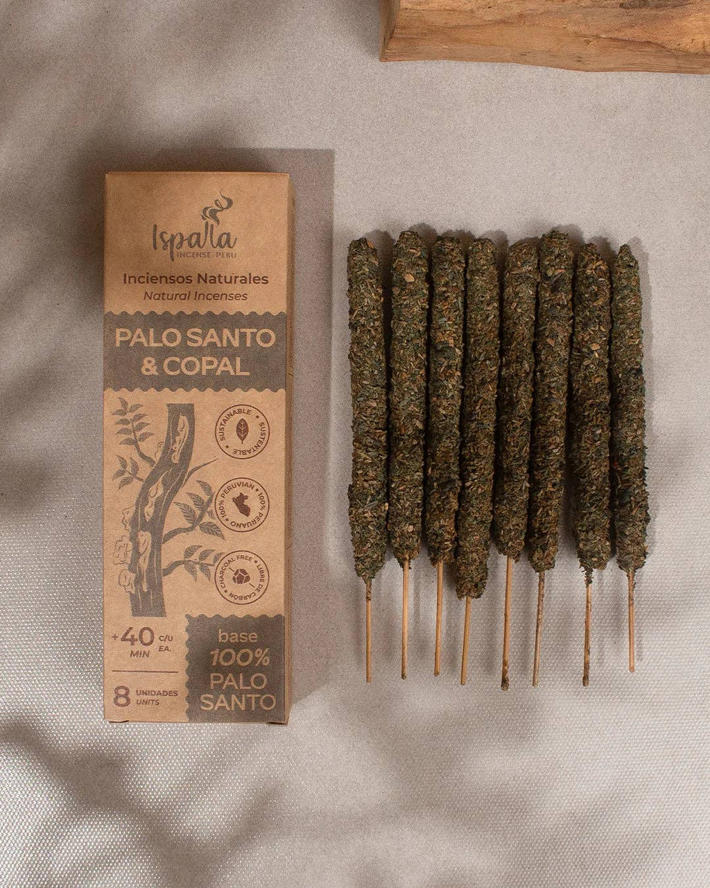 Palo Santo & Copal Thick Natural Incense by Ispalla 8 pack