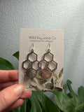 Honeycomb Bee Earrings by Wild Dogwood Co. 1 pair