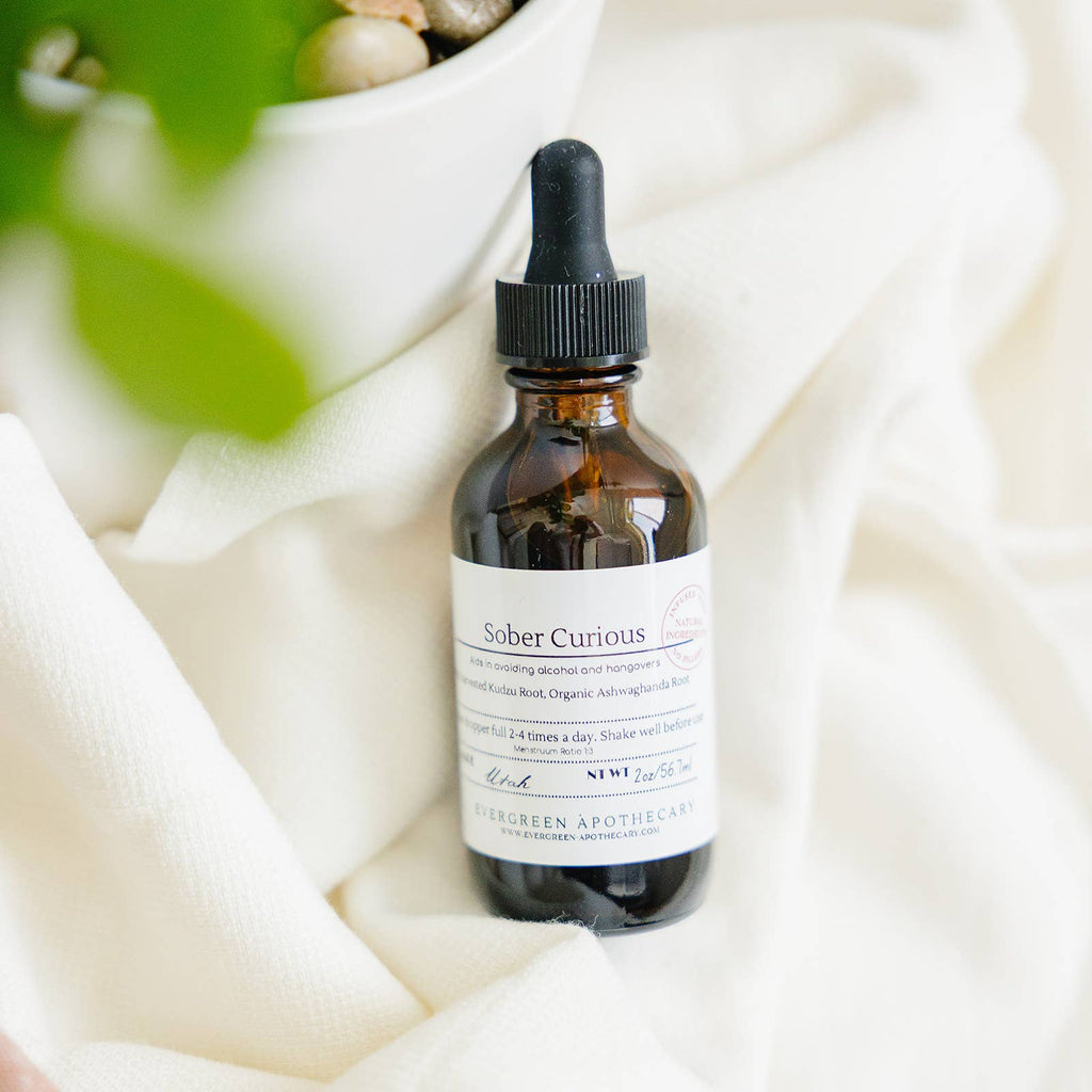 Sober Curious Tincture by Evergreen Apothecary 2 oz