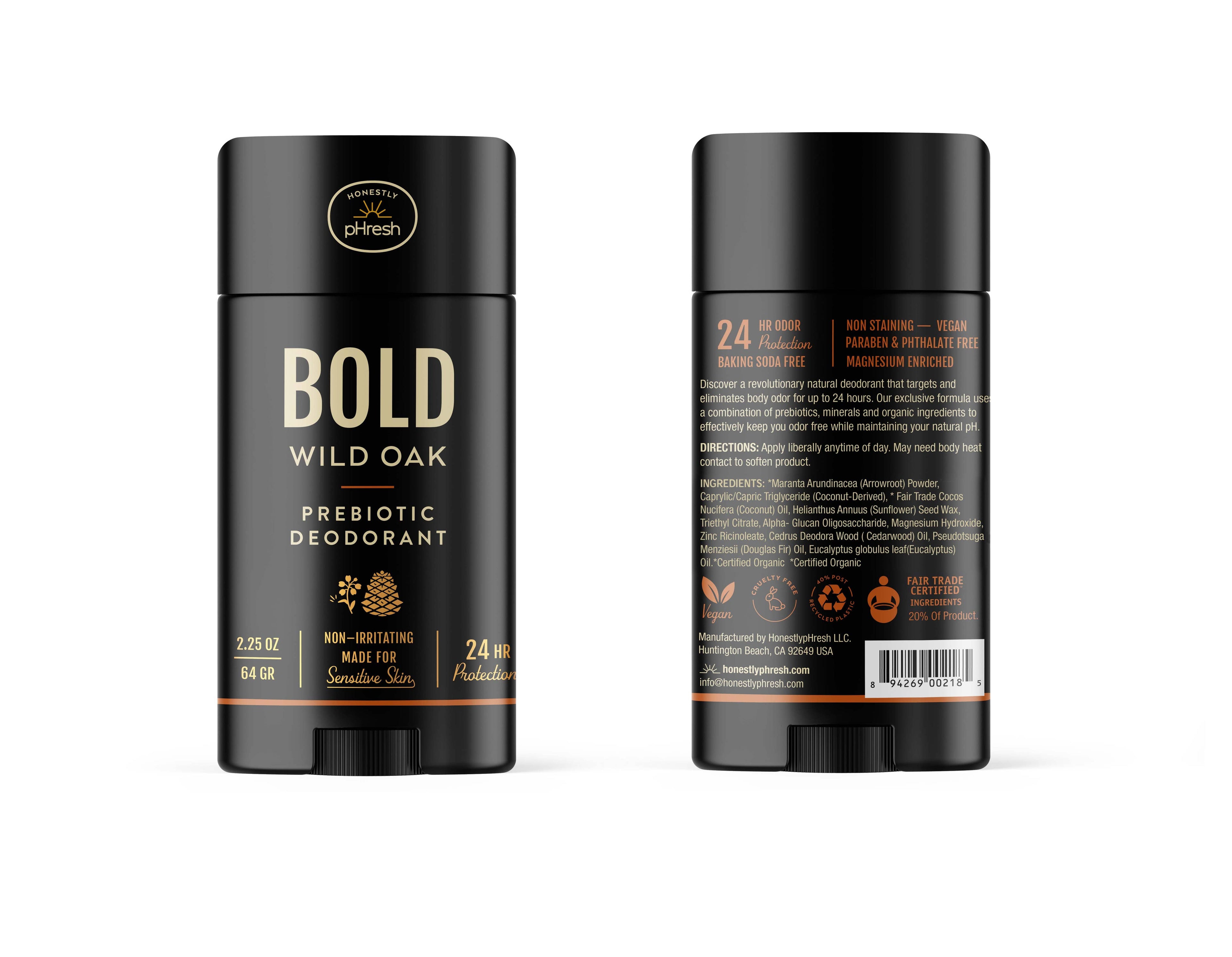 Bold Wild Oak Deodorant by Honestly pHresh 2.25oz
