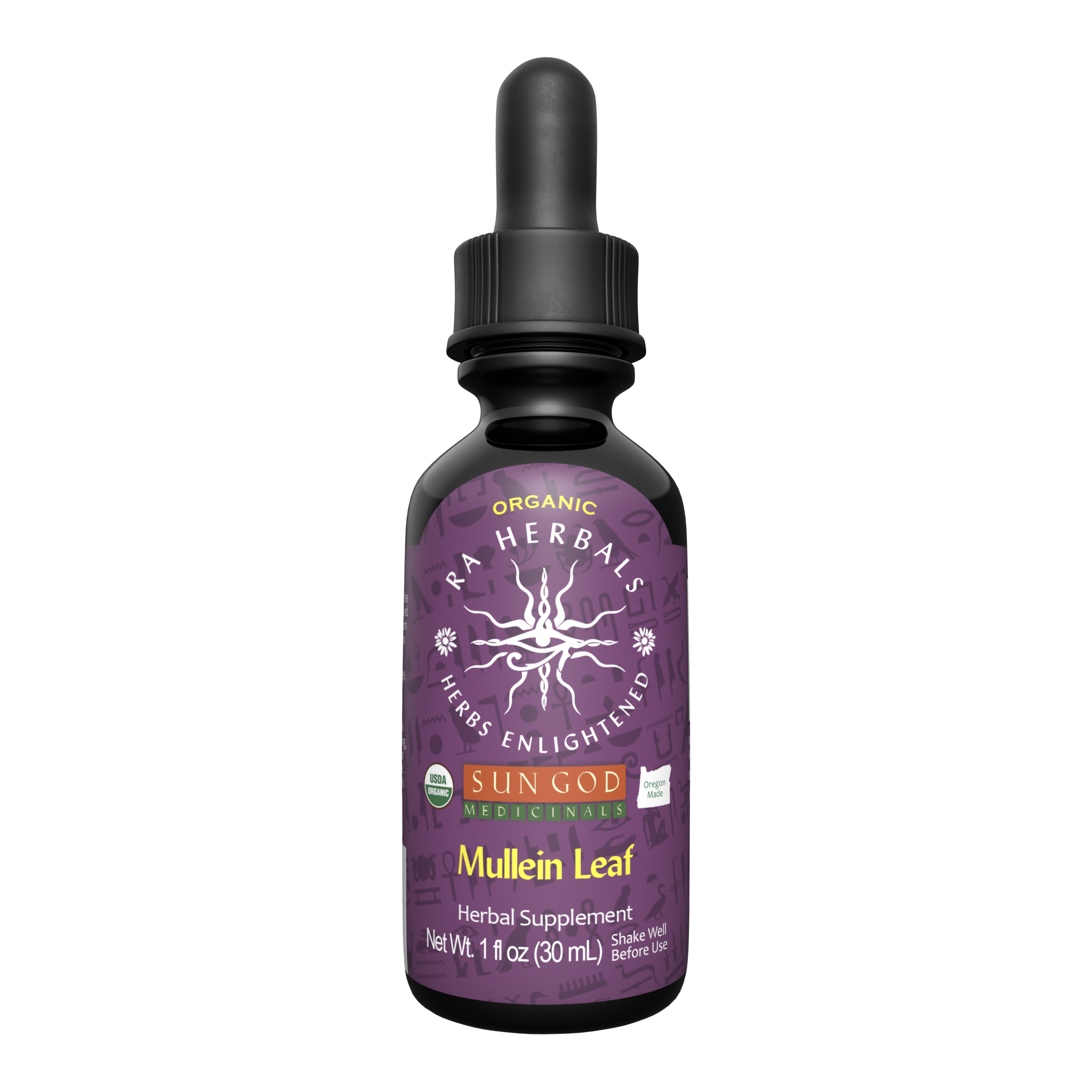 Organic Mullein Leaf Tincture by Sun God Medicinals 1oz