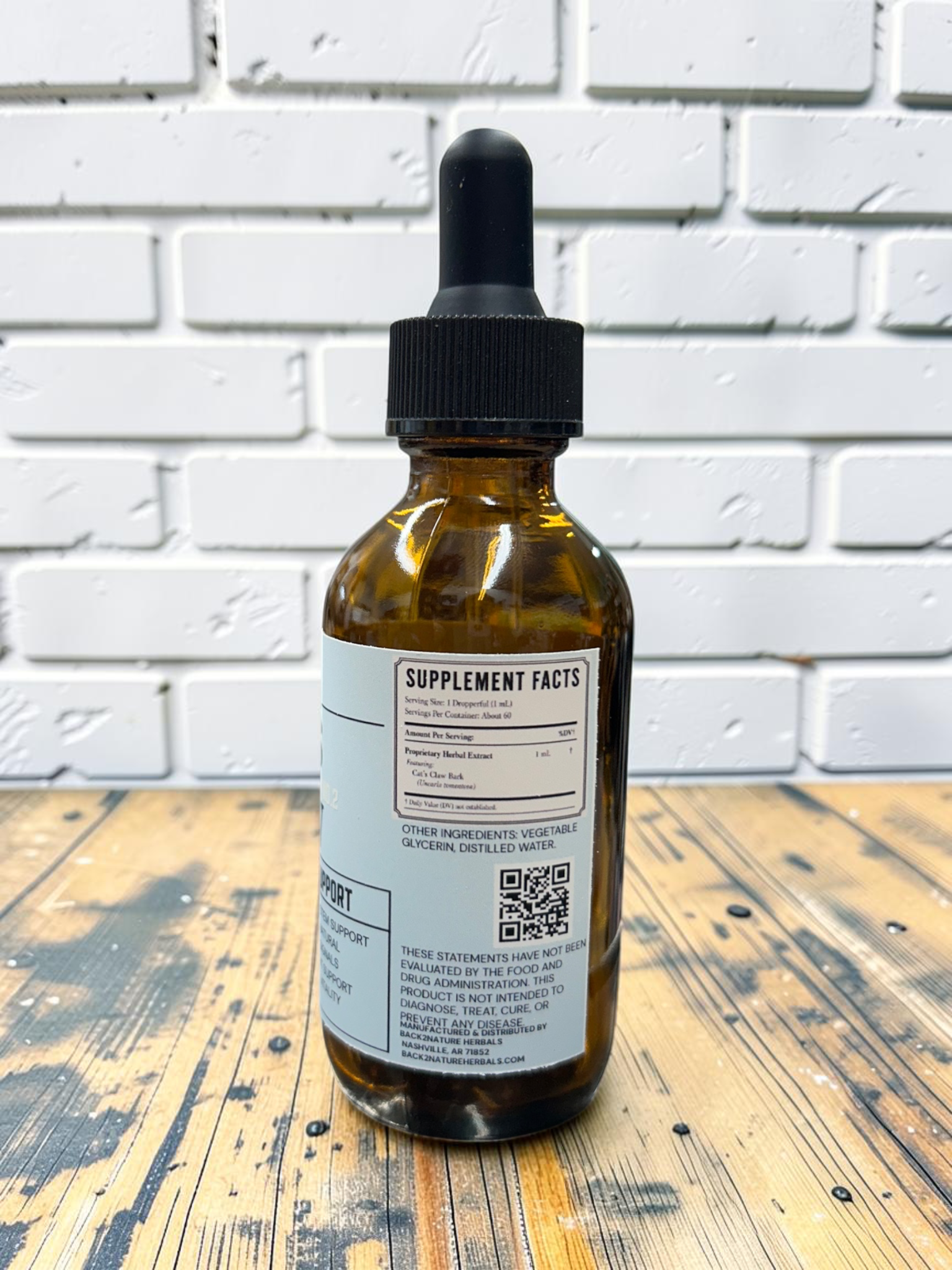 Organic Cat's Claw Tincture by Back2Nature Herbals 1 fl oz