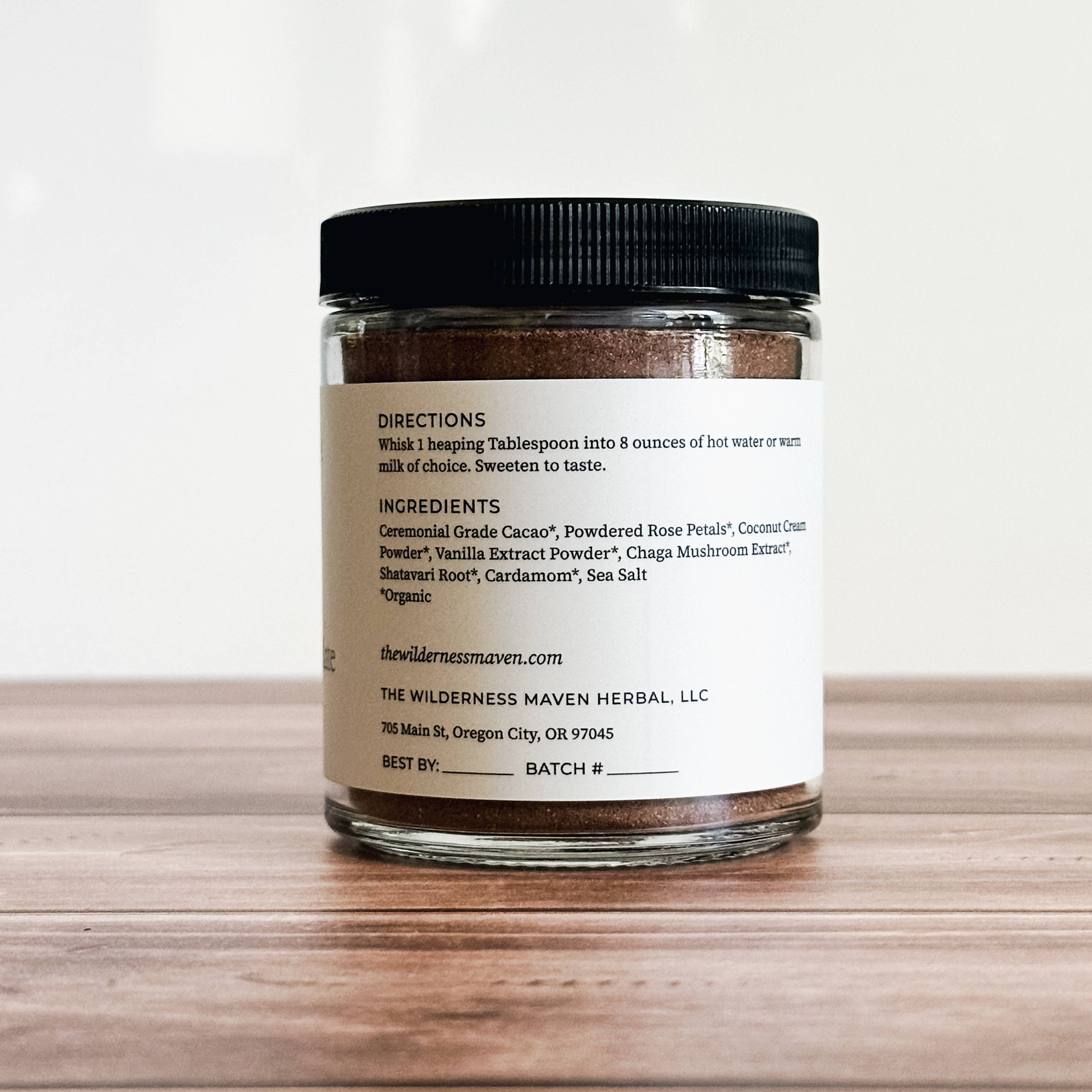 Chaga Rose Chocolate by Wilderness Maven Apothecary 6 oz