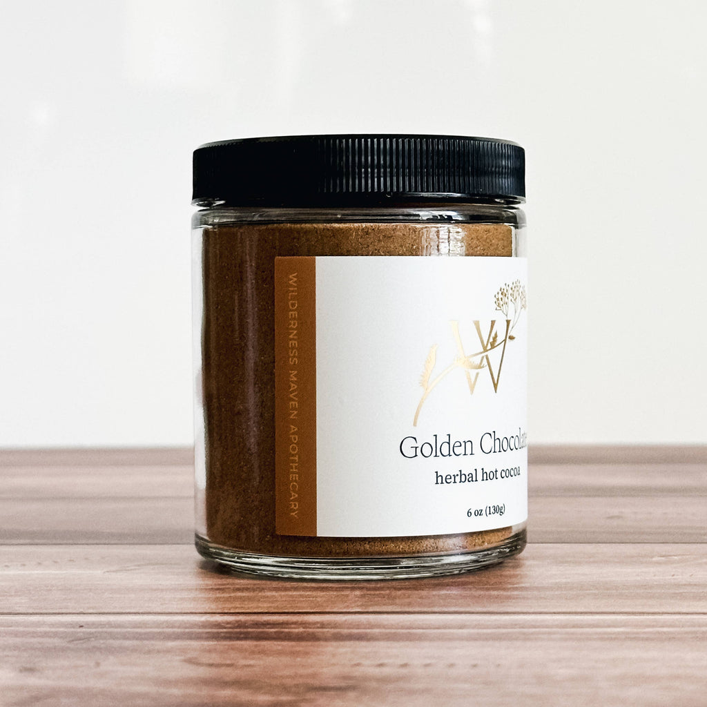 Golden Chocolate Herbal Hot Cocoa by Wilderness Maven Apothecary 6oz