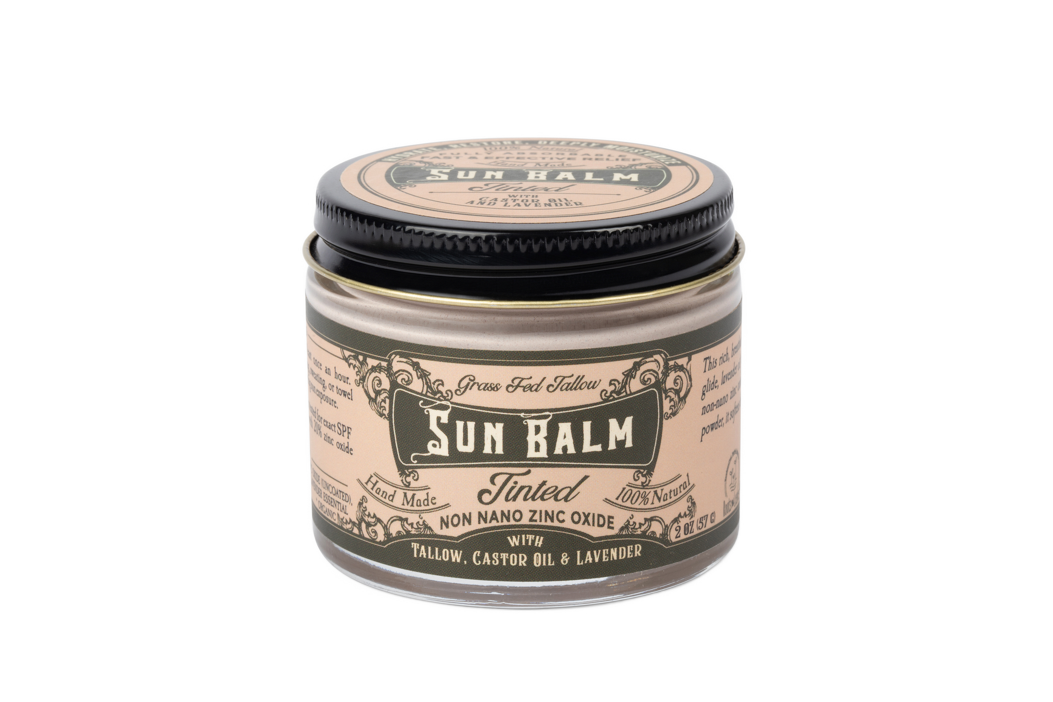 Sun Balm - Tinted Tallow Lavender Sunscreen "reef safe" by Roots & Leaves 2 oz