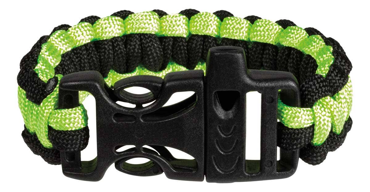 Outdoor Discovery Survival Bracelet With Whistle by Toysmith 1ct
