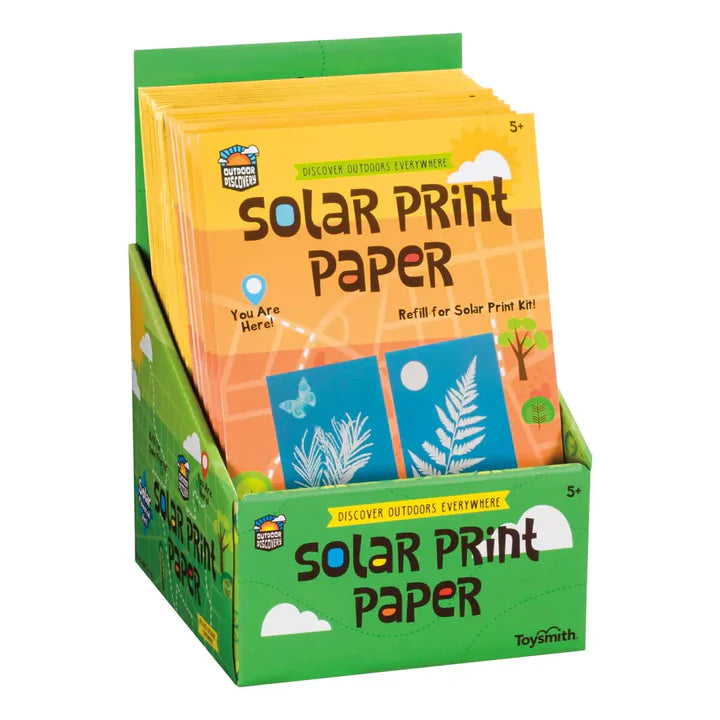 Outdoor Discovery Solar Print Paper by Toysmith 12 sheets
