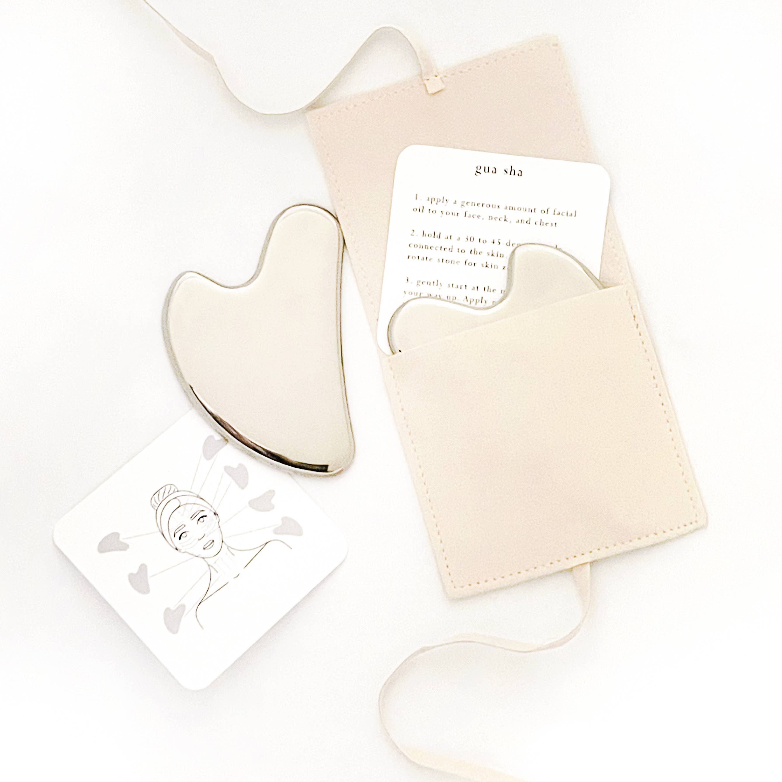 Gua Sha by Nash and Jone 1ct + microfiber bag