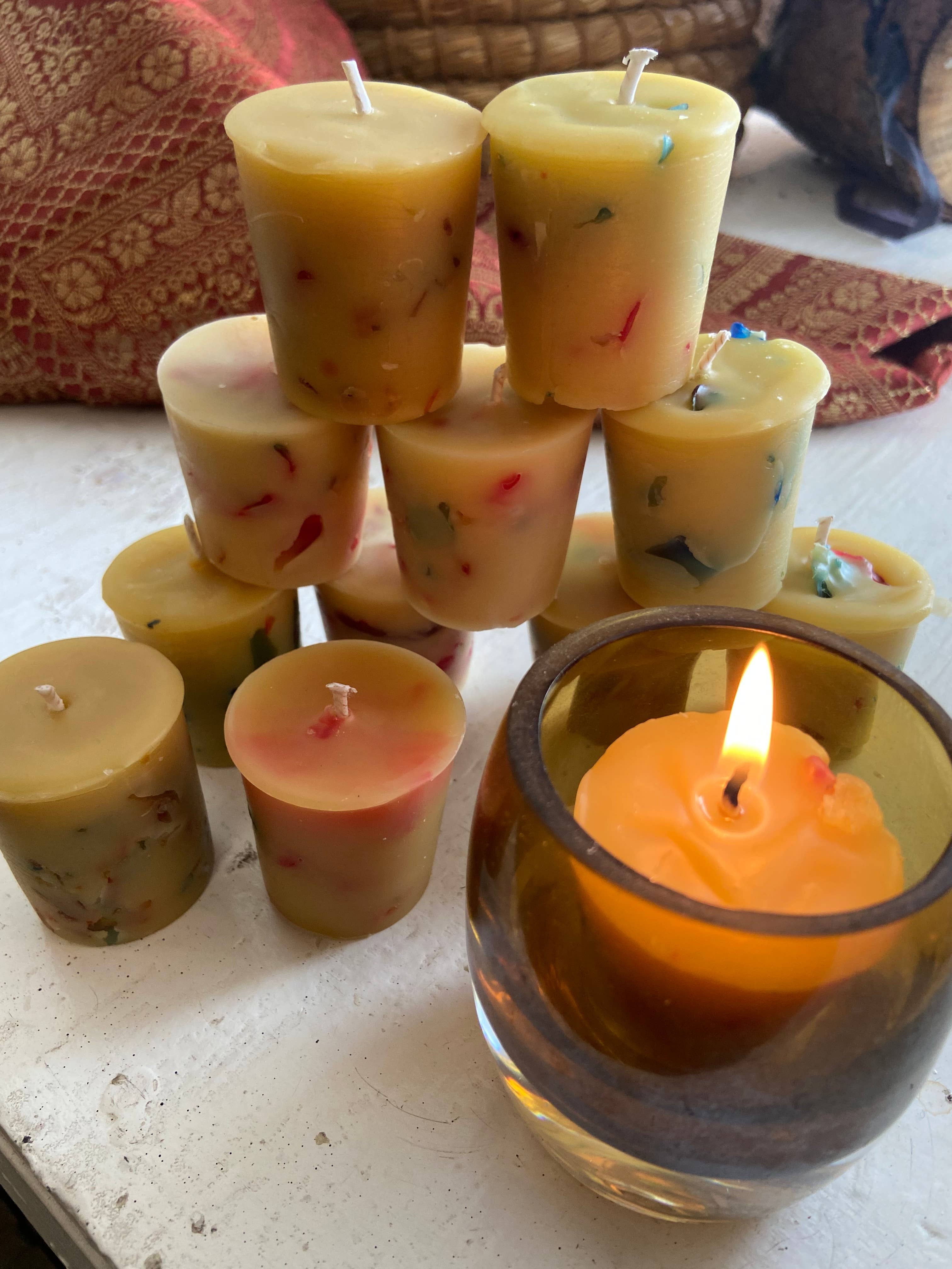 Rainbow Beeswax Votives! by Live Light Beeswax 1ct