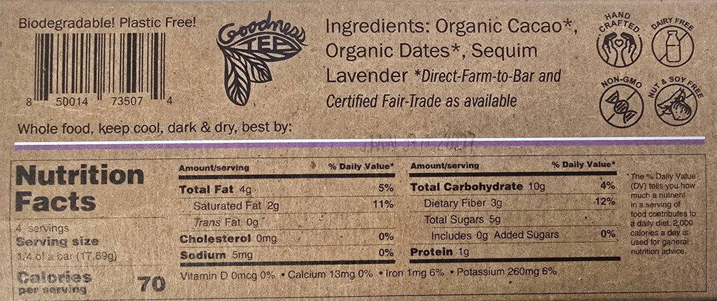 Lavender Love Chocolate by Goodness Tea 2.5oz