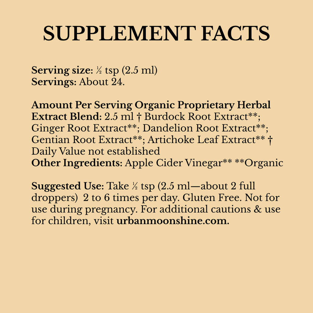 Cider Vinegar Digestive Bitters (Alcohol-free) by Urban Moonshine 2 fl oz