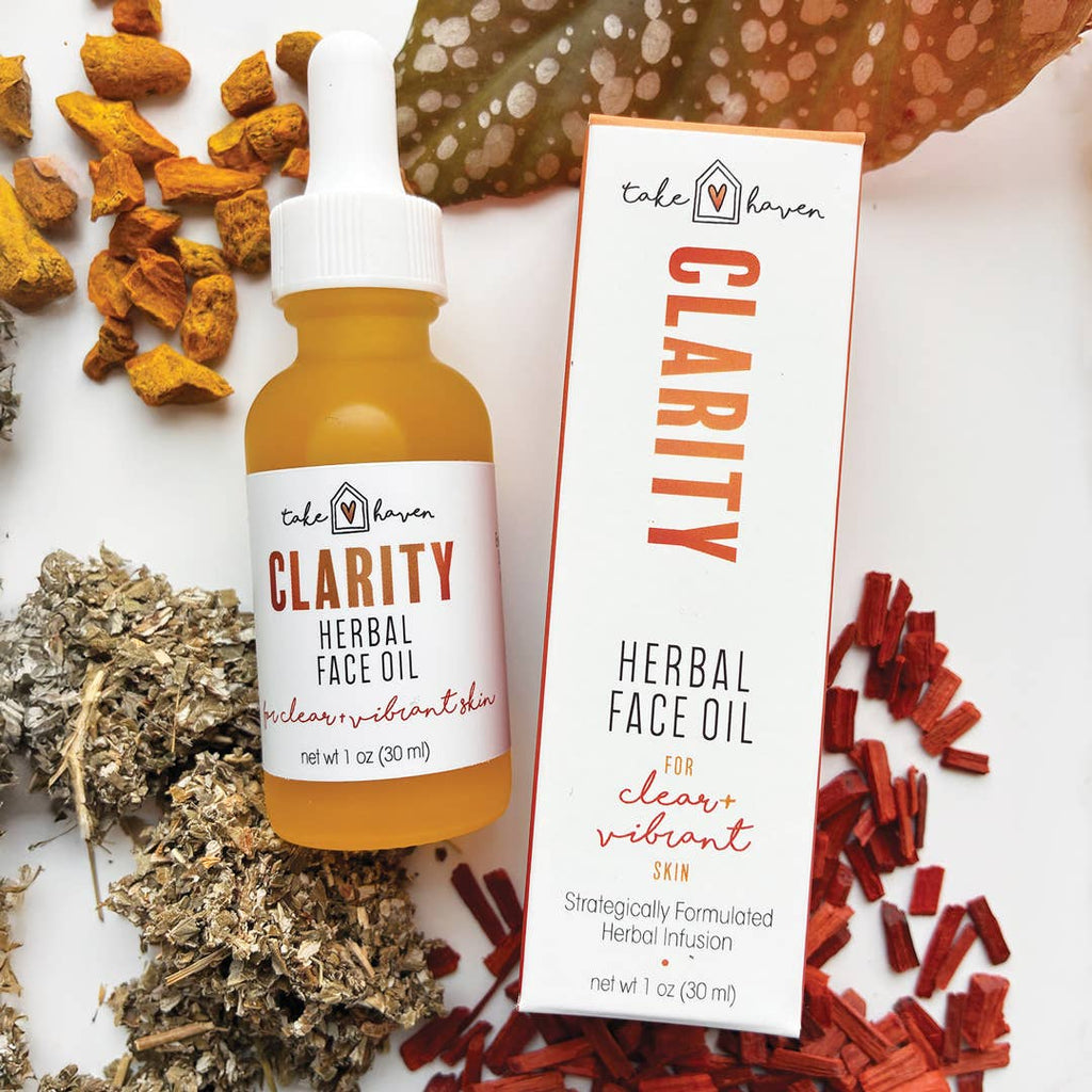 Face Oil: Clarity Herbal Oil for Clear & Balanced Skin by Take Haven 1 oz