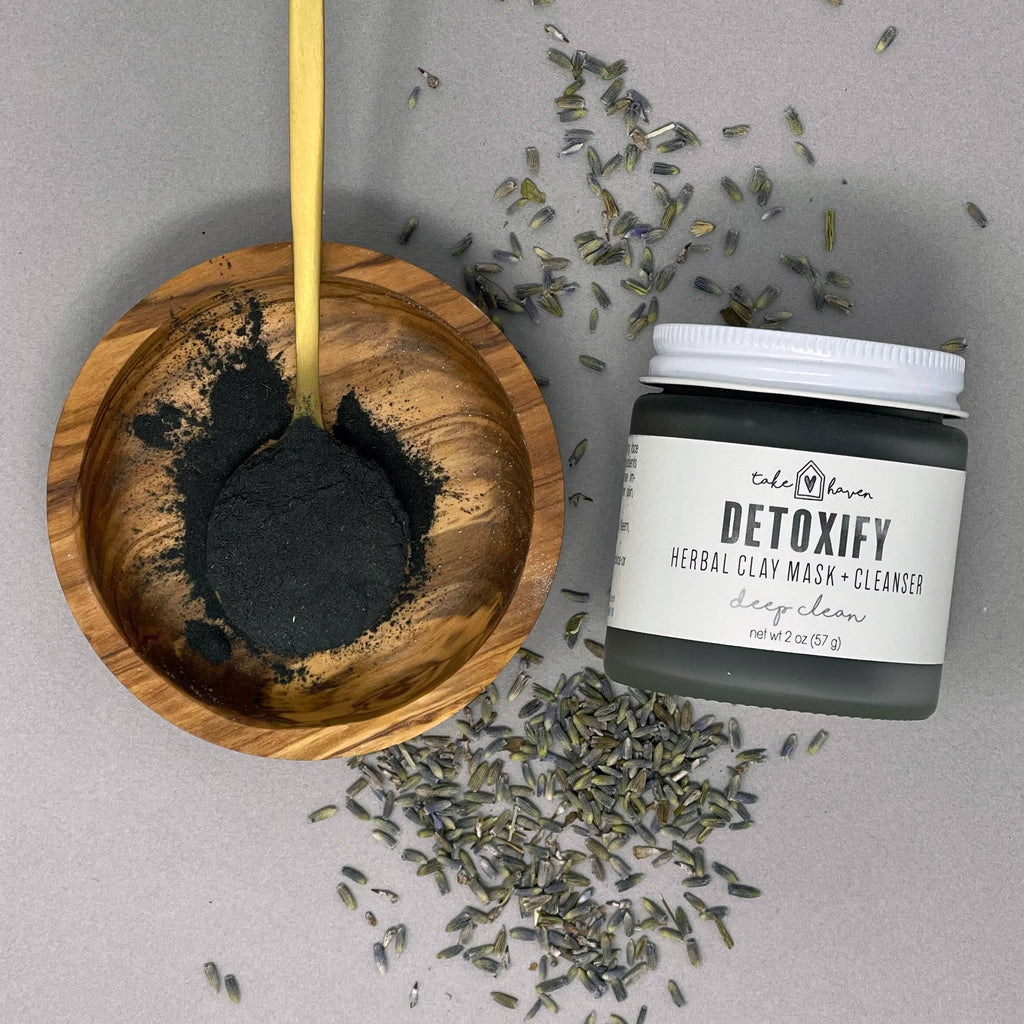 Herbal Clay Face Mask + Cleanser: DETOXIFY by Take Haven 1.2oz