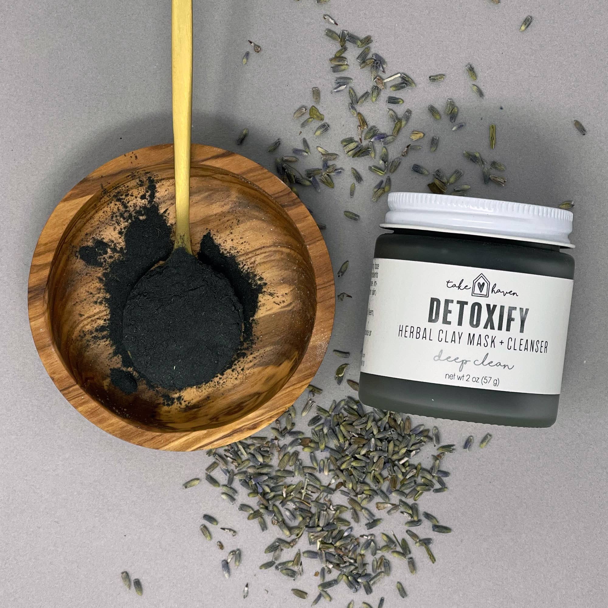 Herbal Clay Face Mask + Cleanser: DETOXIFY by Take Haven 1.2oz
