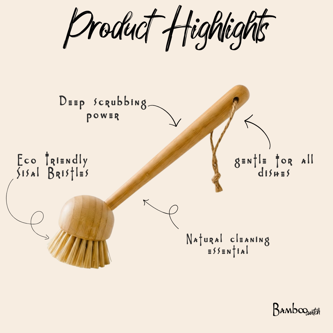 Bamboo Kitchen Dish Scrubber by Bamboo Switch