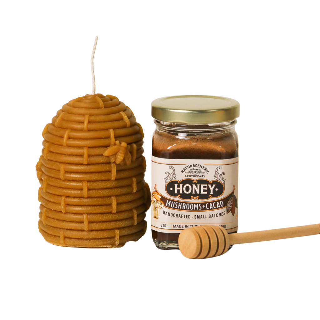 Medicinal Mushrooms & Cacao Infused Honey by Naturacentric 6 oz