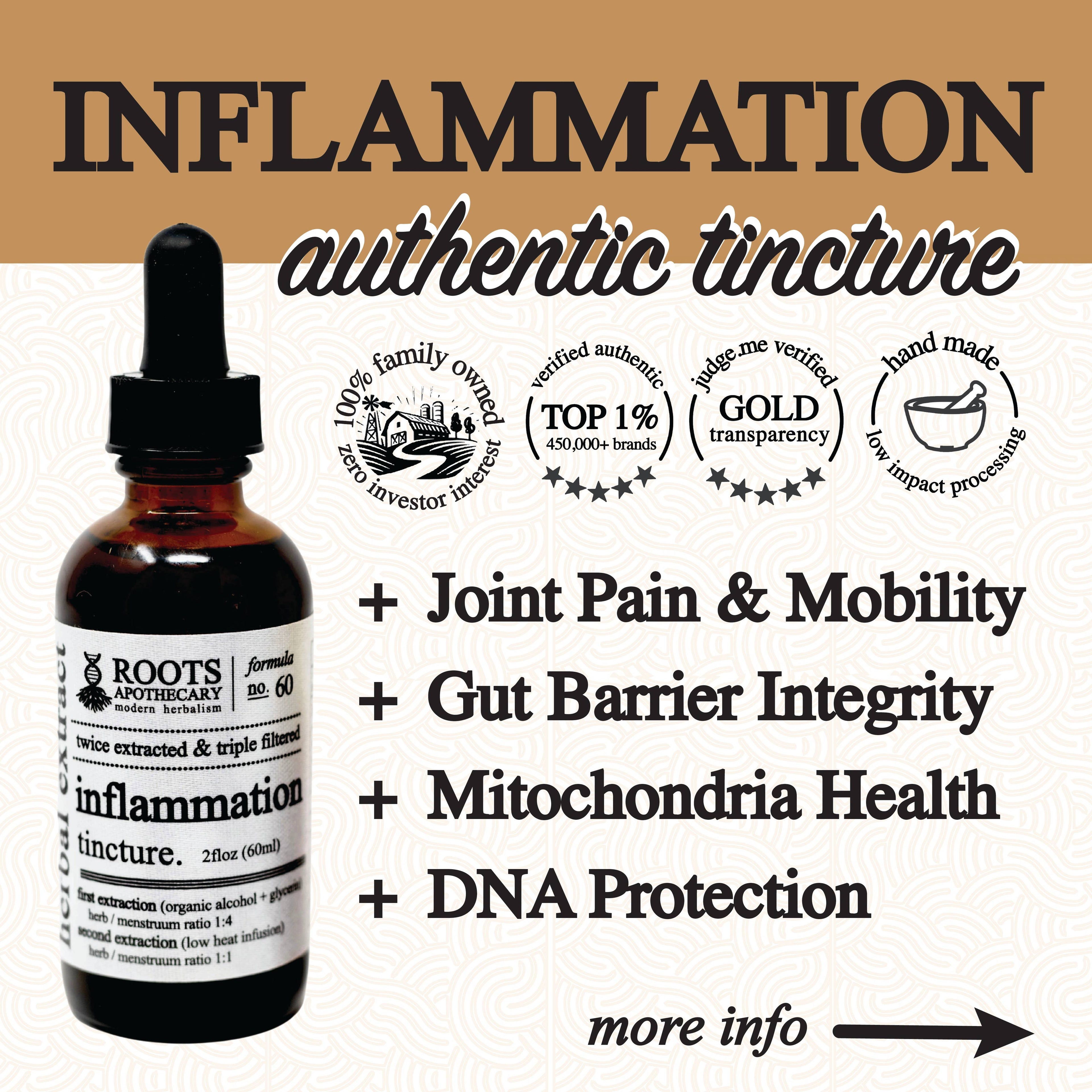Inflammation Tincture by Roots Apothecary 2 fl oz