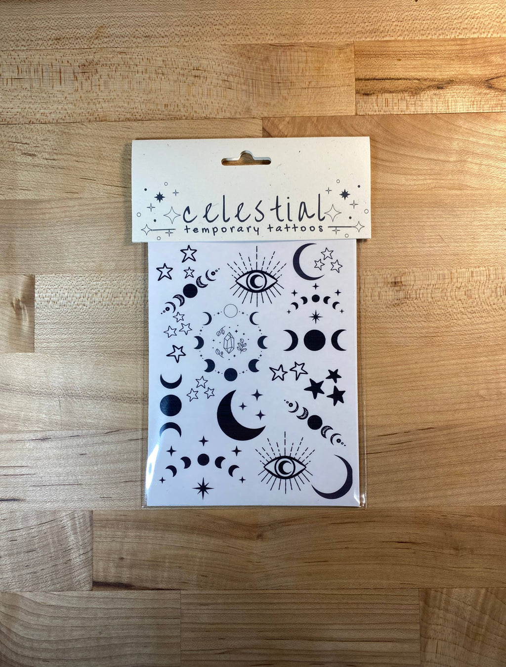 Celestial Temporary Tattoos: Witchy Moon & Star Designs