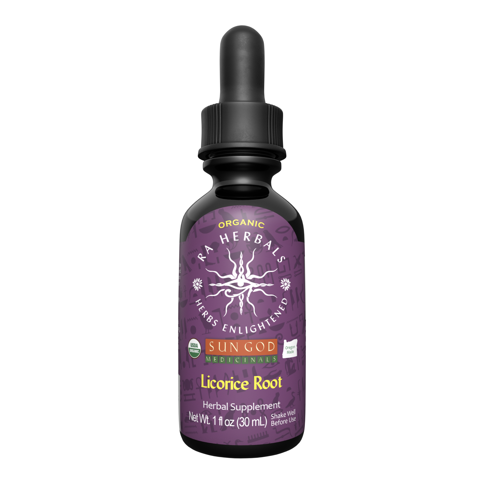 Organic Licorice Root Tincture by Sun God Medicinals 1oz