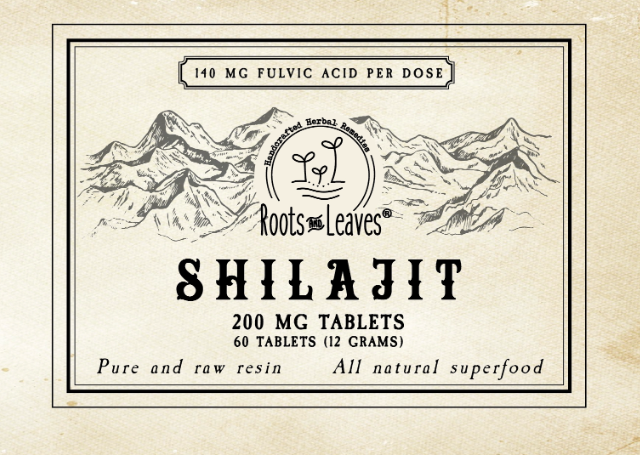 Pure Shilajit Tablets by Roots & Leaves 60ct