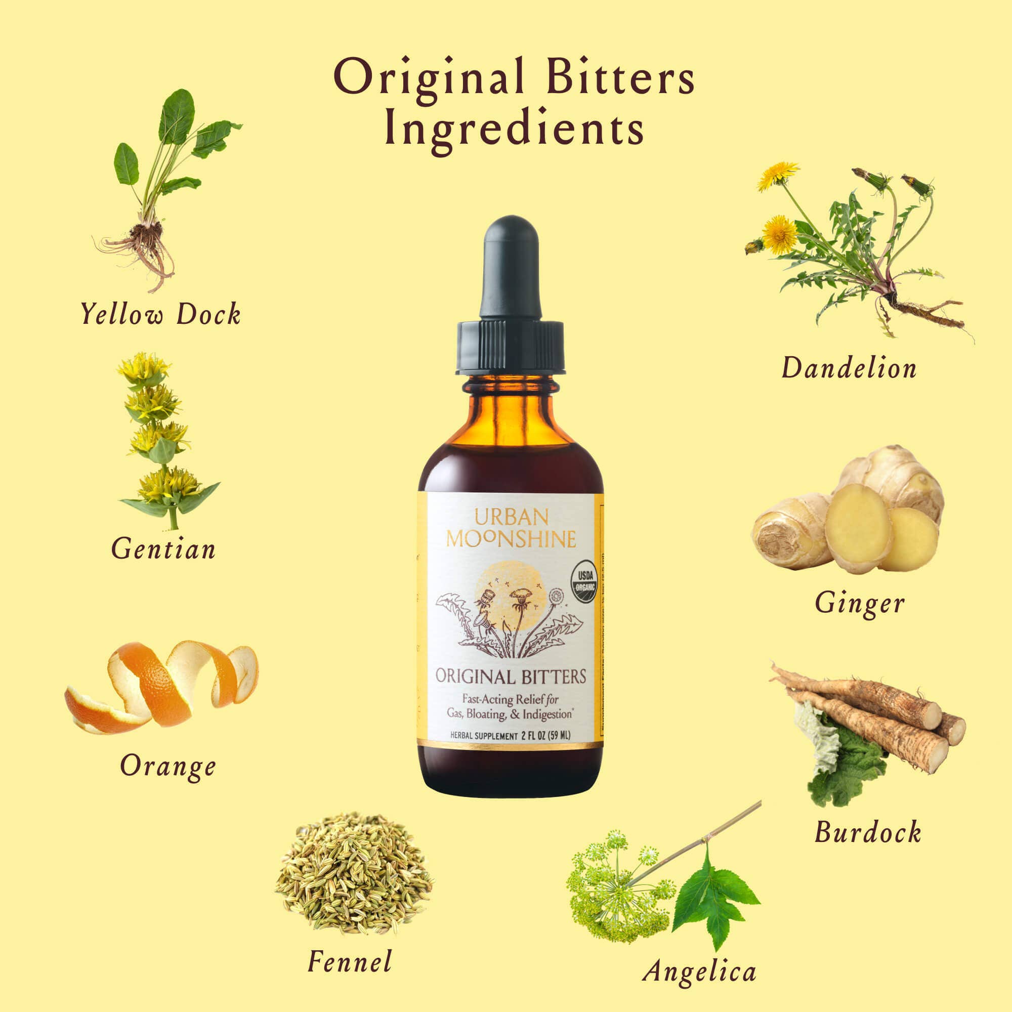 Original Digestive Bitters  by Urban Moonshine .5fl oz/2oz