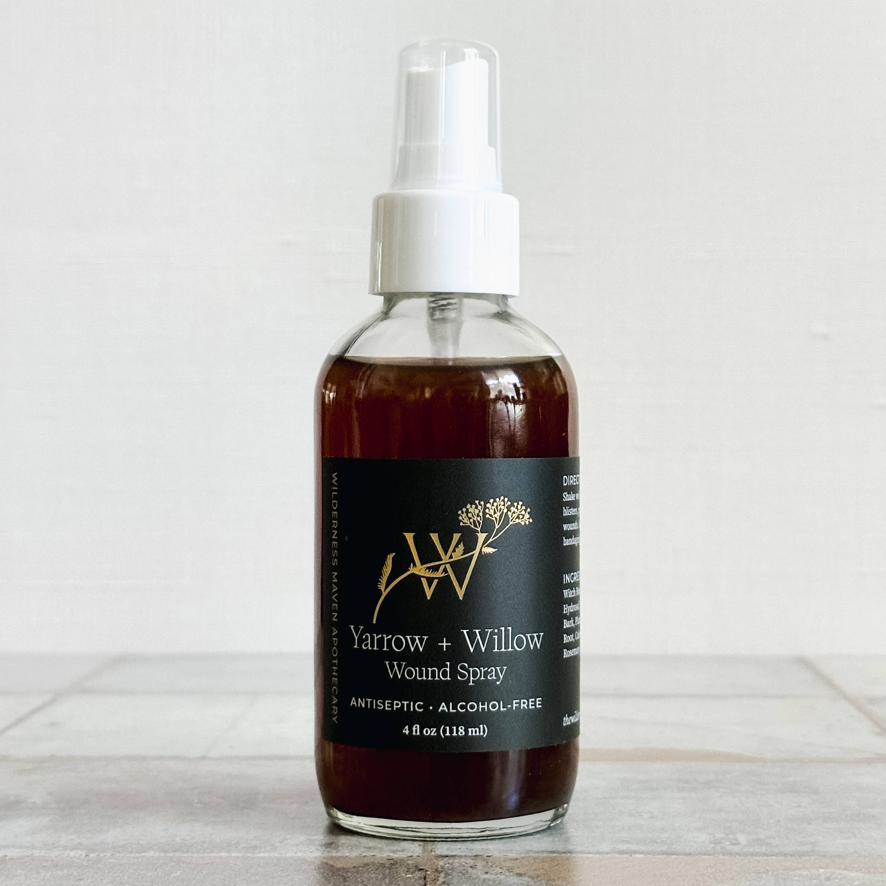 Yarrow + Willow Wound Spray by Wilderness Maven Apothecary 4 fl oz
